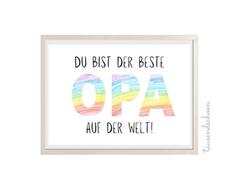 Geschenk für Opa Geburtstagsgeschenk Opa Großvater personalisiert