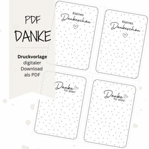 PDF Danke Druckvorlage Download Selbstausdrucken kleines Dankeschön Raysin Abschied Geschenkkarte Verkaufsschrank Mitbringsel