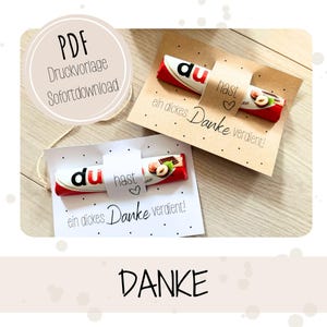 ¡Te mereces un gran agradecimiento! Da las gracias | Idea de regalo Duplo | Tarjeta de agradecimiento en PDF | Regalo para compañeros, educadores, profesores y amigos