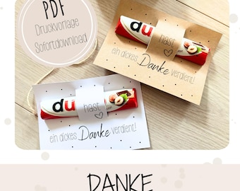 You deserve a big thank you! | Say thank you | Duplo gift idea | Thank you card PDF | Gift for colleagues, educators, teachers, friends