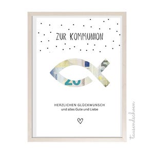 Money gift Gift for confirmation, communion, youth consecration, baptism or confirmation DIY gift for girls and boys A4 Give money as a gift