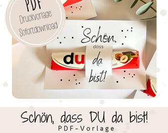 Duplo Printable Gift Favor Nice to have you here Welcome Wedding Communion Christening Wedding Birthday School DIY