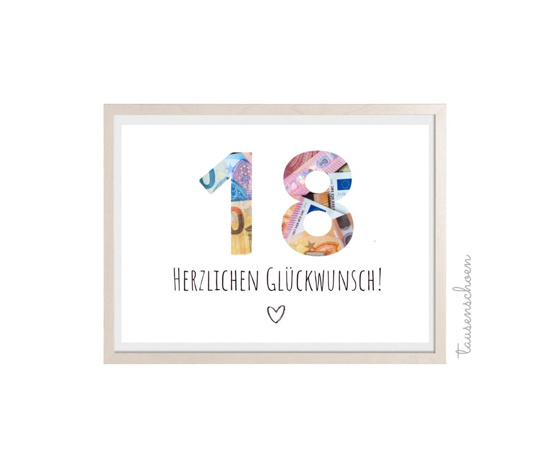 PDF Geldgeschenk 18. Geburtstag Geburtstagsgeschenk Geschenkidee