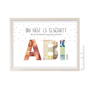 PDF - Geldgeschenk zum Abschluss Prüfung Zeugnis Schulzeugnis Ausbildung Abitur Studium Geschenk Bachelor Master Weiterbildung