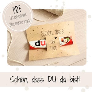 Duplo Druckvorlage Geschenk Gastgeschenk Schön dass du da bist  Herzlich Willkommen Hochzeit Kommunion Taufe Hochzeit Geburtstag Schule DIY