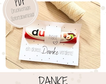 You deserve a big thank you! | Say thank you | Duplo gift idea | Thank you card PDF | Gift for colleagues, educators, teachers, friends
