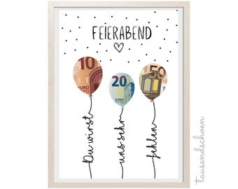 PDF - Cash gift, farewell gift, colleague, thank you, we will miss you, we will miss you, farewell, pension