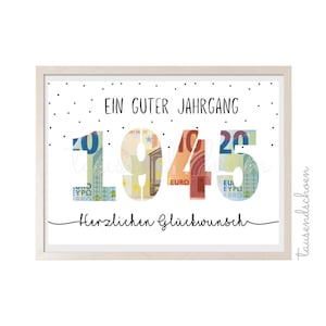 PDF - Geldgeschenk Geschenk zum 80 Geburtstag Wunscherfüller Geburtstagskarte herzlichen Glückwunsch 30 40 50 60 80 Download 1945