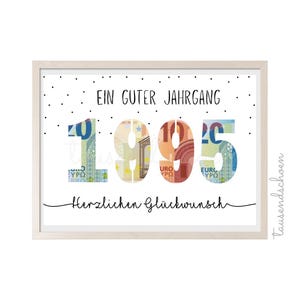 PDF - Geldgeschenk 30 Geburtstag Wunscherfüller Geburtstagskarte Download zum Ausdrucken herzlichen Glückwunsch Bild 25 30 40 50 60 1995