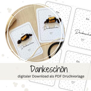 PDF - Danke sagen Dankeschön Riesen Dankeschön Storck Riesen Kleinigkeit Schokolade Aufmerksamkeit kleines Dankeschön Vorlage zum Ausdrucken