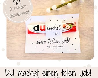 Duplo "Lo estás haciendo muy bien" imprimible | Idea de regalo Duplo | Regalo para empleados en PDF | Tarjeta de agradecimiento para jefes y colegas
