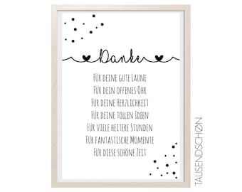 PDF - Self Print Thank you, farewell gift, retirement gift, thank you present, saying thank you, colleague, boss