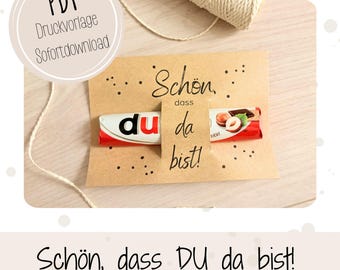 Duplo Printable Gift Favor Nice to have you here Welcome Wedding Communion Christening Wedding Birthday School DIY