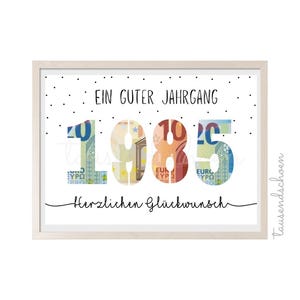 PDF - Regalo de dinero para cumplir el deseo del 40 cumpleaños tarjeta de cumpleaños felicitaciones 25 30 40 50 60 descargar autoimprimir