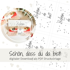 Modello di stampa Duplo regalo regalo per gli ospiti è bello che tu sia qui benvenuto matrimonio comunione battesimo matrimonio compleanno scuola fai da te