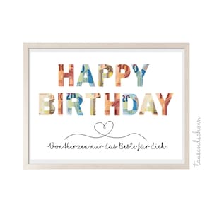 PDF - Money gift birthday balloons wish fulfiller poster birthday card download to print birthday picture 18 25 30 40 50 60