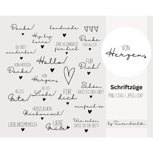 Plotter file sayings German labels SVG, plotter file lettering, bundle sayings, pendant, digistamp, stamp template, candle tattoo,