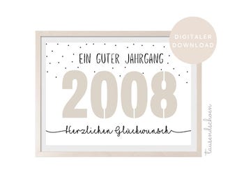 PDF - Money Gift 18th Birthday Wish Granter Birthday Card Download for Printing Congratulations Image 18 25 30 40 50 60 2008
