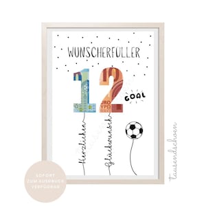 現金ギフト 12歳の誕生日 子供の誕生日 誕生日カード お祝い サッカーギフト サッカーファン FCバイエルン BVB HSV 11 13 14