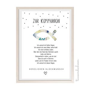 Money gift Gift for confirmation, communion, youth consecration, baptism or confirmation DIY gift for girls and boys A4 Give money as a gift