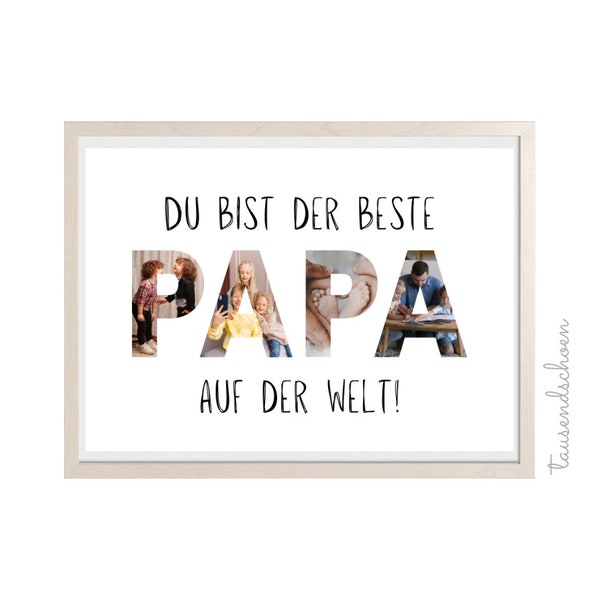 Geschenk für Papa Vatertagsgeschenk Geburtstagsgeschenk Vater Papa personalisiert