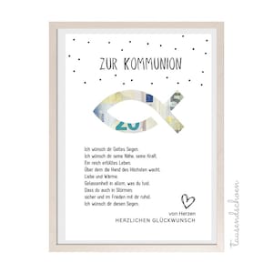 Money gift Gift for confirmation, communion, youth consecration, baptism or confirmation DIY gift for girls and boys A4 Give money as a gift