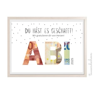 PDF - Geldgeschenk zum Abschluss Prüfung Zeugnis Schulzeugnis Ausbildung Abitur Studium Geschenk Bachelor Master Weiterbildung