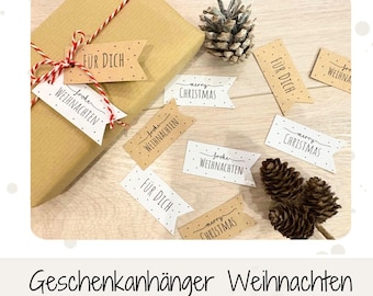Christmas Gift Tags Printable PDF | Christmas Tags to Print | DIY Gift Wrapping | Instant Download