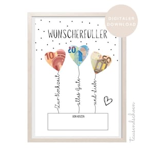 PDF - Regalo de dinero boda cumplimiento de deseos de boda Regalo de dinero regalo de boda para una boda boda civil