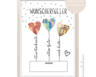 PDF - Cash Gift Wedding Marriage Wish Fulfiller Cash Gift Wedding Gift for Wedding Civil Marriage
