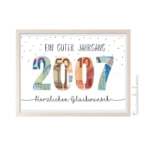 PDF - Geld cadeau 18e verjaardag wensvervuller verjaardagskaart downloaden om af te drukken gefeliciteerd foto 18 25 30 40 50 60 2007