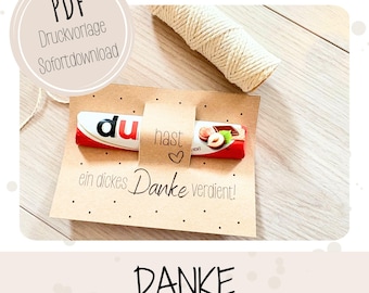 You deserve a big thank you! | Say thank you | Duplo gift idea | Thank you card PDF | Gift for colleagues, educators, teachers, friends
