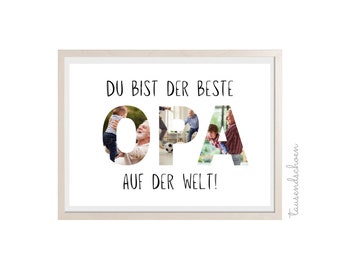 Geschenk für Opa Geburtstagsgeschenk Opa Großvater personalisiert