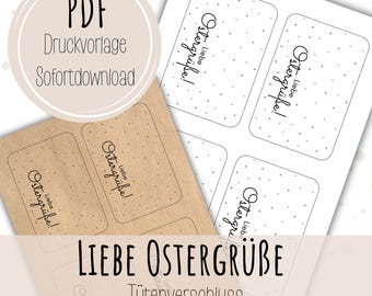 Easter Bag Closure Printable | Happy Easter PDF Template | Easter Gift in a Bag | DIY Easter Gift Idea | for Cellophane Bags