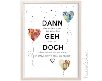 PDF - Cash gift, farewell gift for colleagues, thank you, goodbye, job change, retirement