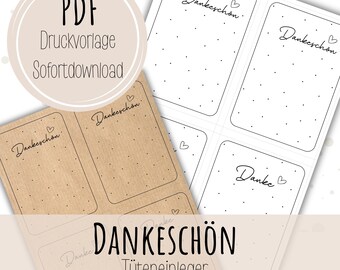 PDF Thank You Print Template Download Self-Printing Small Thank You Gift Card Raysin Farewell Gift Card Sales Cabinet Souvenir
