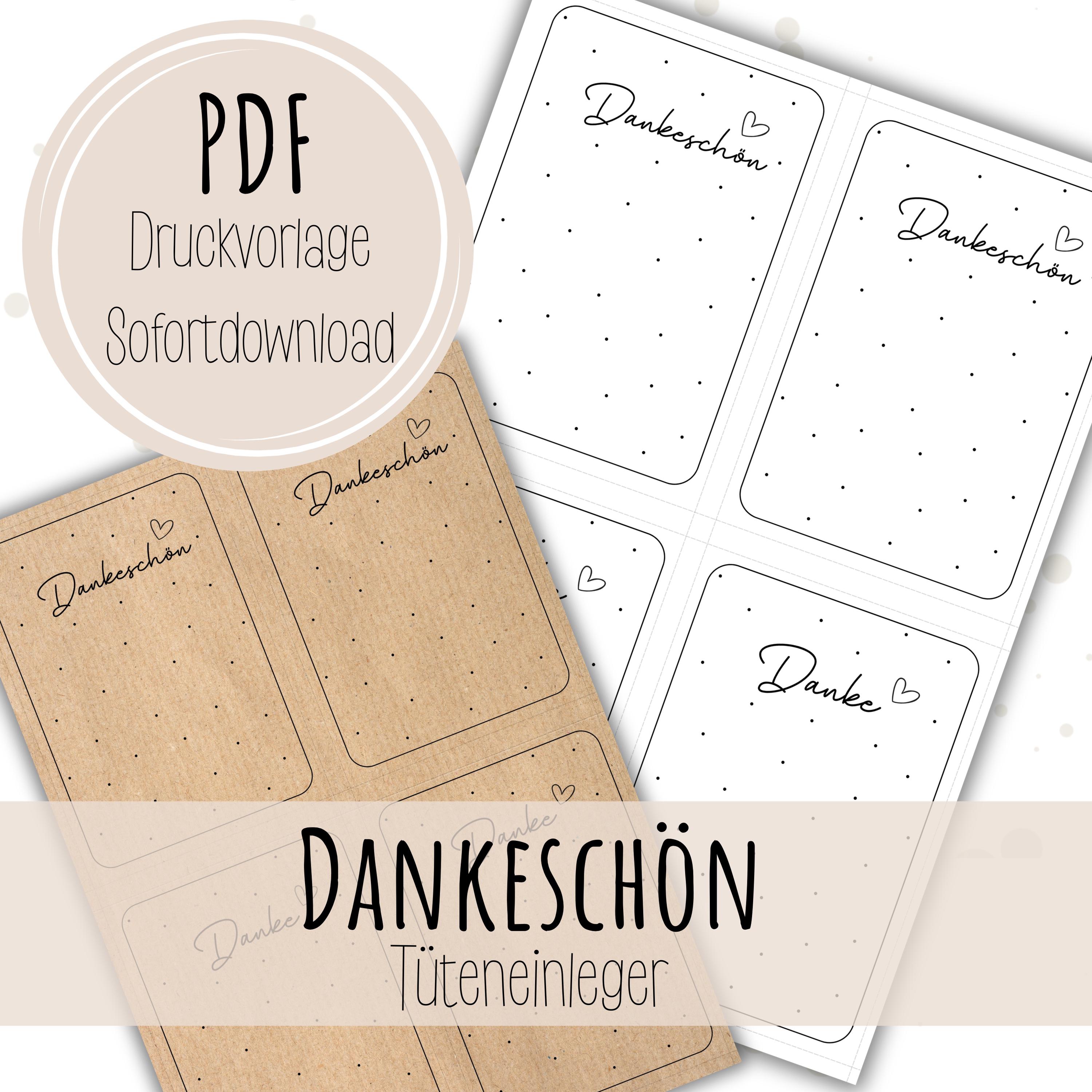 PDF Thank You Print Template Download Self-printing Small Thank You ...