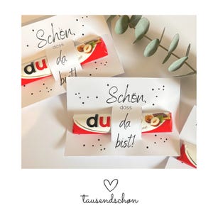 Modello di stampa Duplo regalo regalo per gli ospiti è bello che tu sia qui benvenuto matrimonio comunione battesimo matrimonio compleanno scuola fai da te