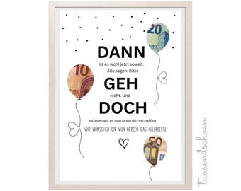 PDF - Cash gift, farewell gift for colleagues, thank you, goodbye, job change, retirement
