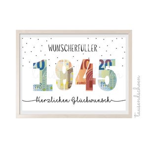 PDF - Cadeau en argent cadeau pour 80e anniversaire carte d'anniversaire félicitations 30 40 50 60 80 télécharger 1945