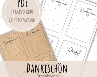 PDF Thank You Print Template Download Self-Printing Small Thank You Gift Card Raysin Farewell Gift Card Sales Cabinet Souvenir