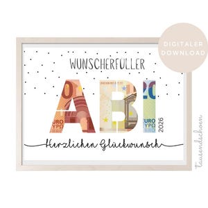PDF - Geldgeschenk zum Abschluss Prüfung Zeugnis Schulzeugnis Ausbildung Abitur Studium Geschenk Bachelor Master Weiterbildung