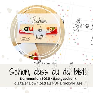 Modello di stampa Duplo regalo regalo per gli ospiti è bello che tu sia qui benvenuto matrimonio comunione battesimo matrimonio compleanno scuola fai da te