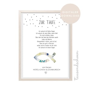Money gift Gift for baptism, communion, youth consecration, confirmation or confirmation DIY gift for girls and boys A4 Give money as a gift