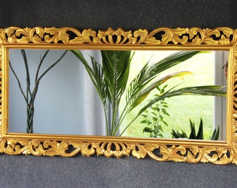 Espejo de pared espejo barroco espejo barroco madera rococó espejo de pared miroir oro 120 cm x 60 cm