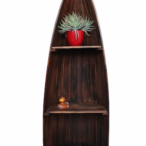 Wooden shelf boat boat Boosform maritime boat shelf 145 cm dark brown image 1