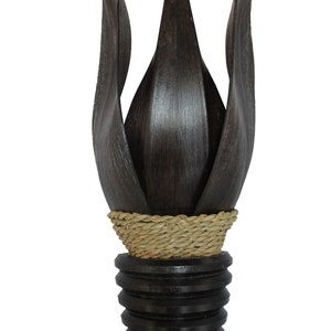 Holz Palmblatt Wandlampe natur Afrika hellbraun oder dunkelbraun H: 50cm Bild 5