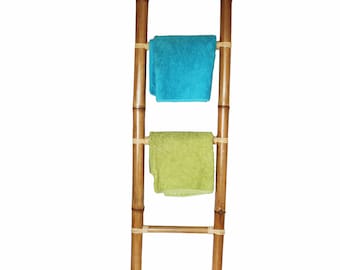 Towel rail bamboo Bamboo ladder natural 190 cm