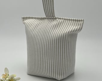 Stamford Striped Door Stop, Sophie Allport, Neutral Beige Decor, Filled