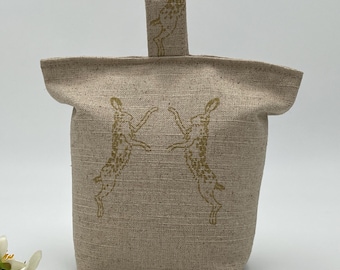 Boxing Hares Silhouette, Golden Hares, Neutral Coloured Door Stop